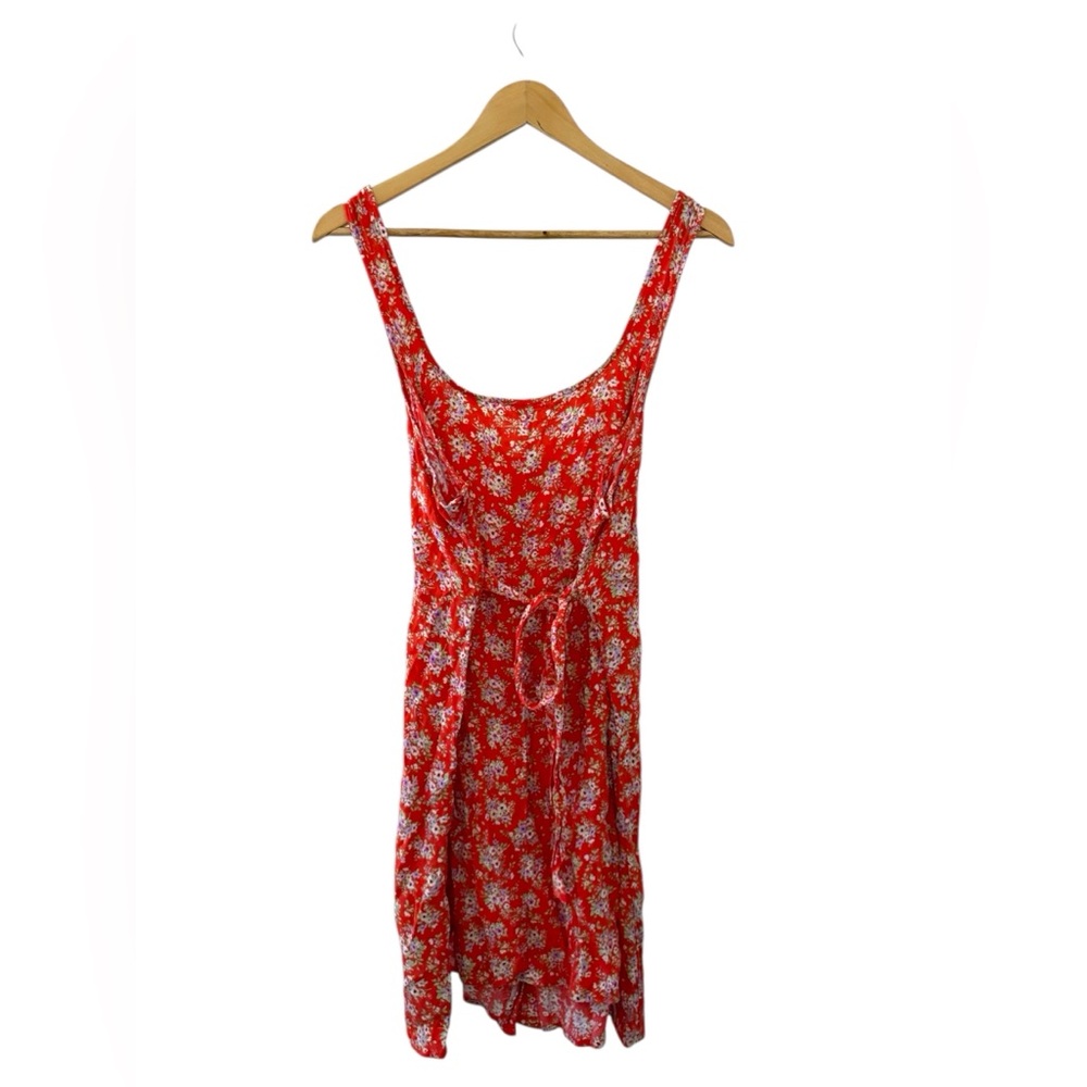 American Eagle Womens Orange Floral Skater Style Mini Dress. Size XL - Picture 5 of 14